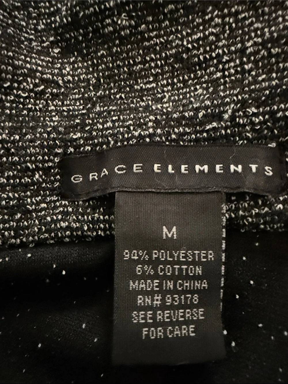 Women's Black Heather Open-Front Knit Jacket
